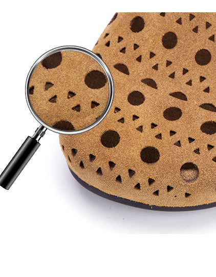 Pantuflas de invierno de felpa antideslizantes de cuero suave