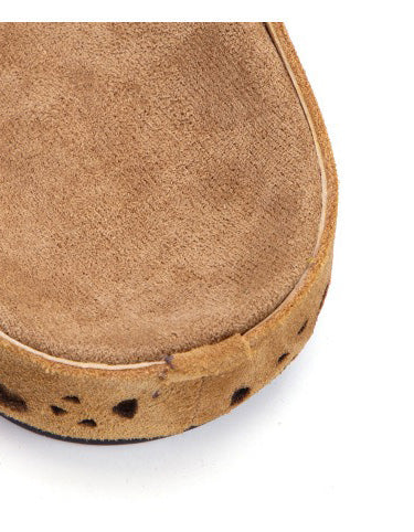 Pantuflas de invierno de felpa antideslizantes de cuero suave