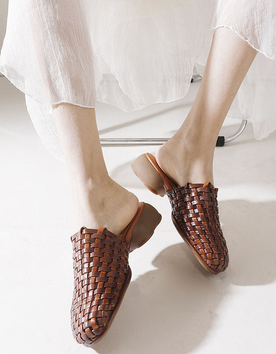 Genuine Leather Comfortable Hand Woven Slippers May Shoes Collection 2023 89.80