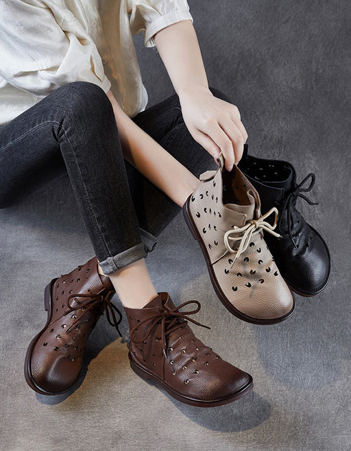 Genuine Leather Flat Soft Sole Wide Toe Box Sandals Boots(Size 35- size 41) March Shoes Collection 2026 88.00