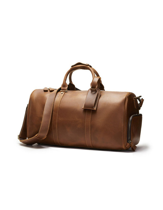 Genuine Leather Handmade Large Capacity Men's Duffle Bag
