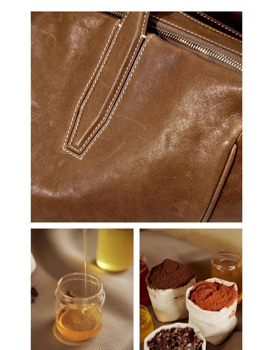 Genuine Leather Handmade Leather Laptop Backpack Details