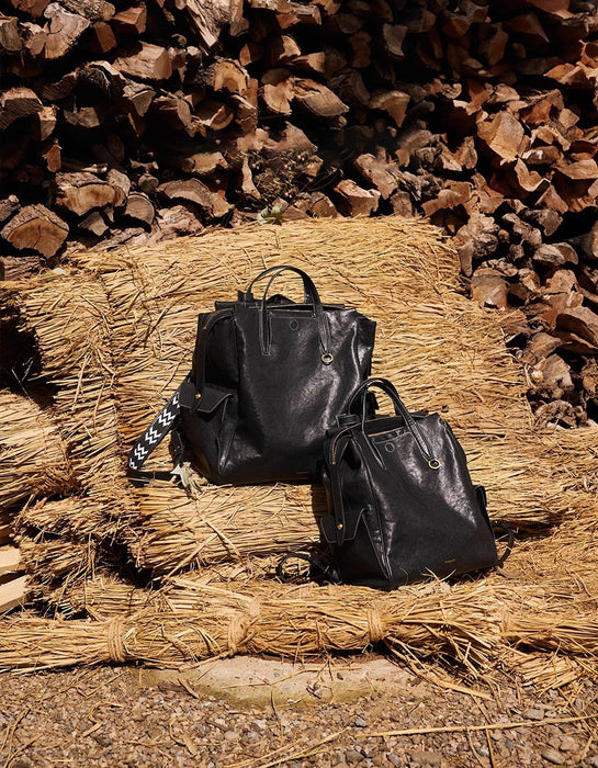 Genuine Leather Handmade Leather Laptop Backpack In Color Black S, L