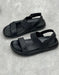 Genuine Leather Open-toe One-strap Casual Sandals for Men Black June Shoes Collection 2026 95.00