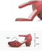 Genuine Leather Round Toe Hollow Flower Chunky Heels April Shoes Collection 2026 93.00