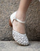 Genuine Leather Round Toe Hollow Flower Chunky Heels April Shoes Collection 2026 93.00