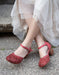 Genuine Leather Round Toe Hollow Flower Chunky Heels April Shoes Collection 2026 93.00