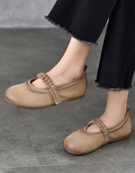 Genuine Leather Spring Comfortable Retro Flat Shoes Feb Shoe Collection 2026 79.00