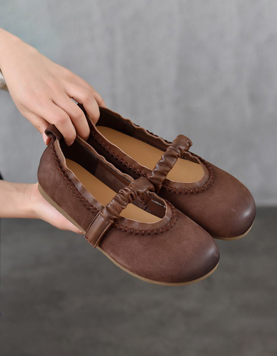Genuine Leather Spring Comfortable Retro Flat Shoes Feb Shoe Collection 2026 79.00