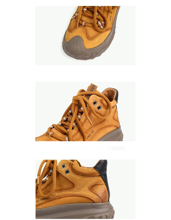 Genuine Leather Thick-soled Non-slip Hiking Boots Details Jan Shoe Collection 2026 91.90