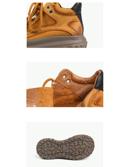 Genuine Leather Thick-soled Non-slip Hiking Boots Details Jan Shoe Collection 2026 91.90