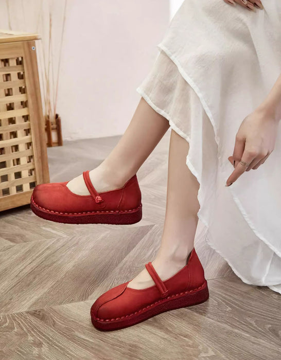 Véritables ballerines rétro tissées à la main pour femmes | Chaussures cadeaux