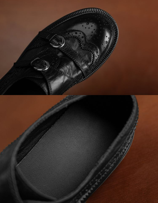 Handmade Brogue Style Embossed Vintage Oxford Shoes March Shoes Collection 2026 128.00