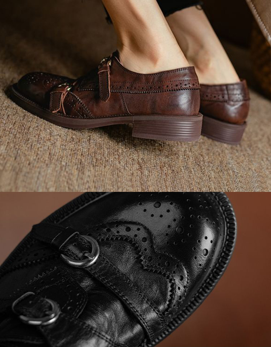 Handmade Brogue Style Embossed Vintage Oxford Shoes Obiono March Shoes Collection 2026 128.00