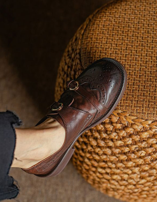 Handmade Brogue Style Embossed Vintage Oxford Shoes March Shoes Collection 2026 128.00