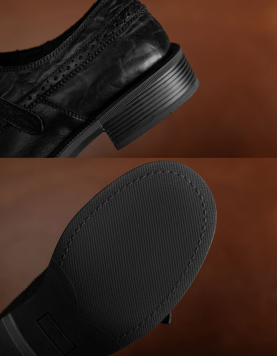 Handmade Brogue Style Embossed Vintage Oxford Shoes March Shoes Collection 2026 128.00