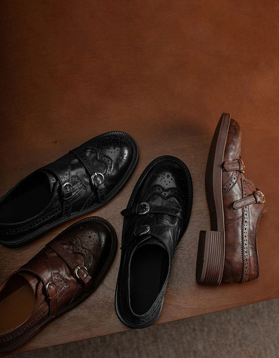 Handmade Brogue Style Embossed Vintage Oxford Shoes Obiono March Shoes Collection 2026 128.00