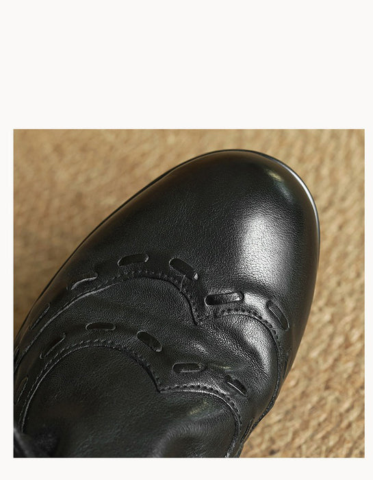 Handmade Brogue Style Oxford Shoes for Women