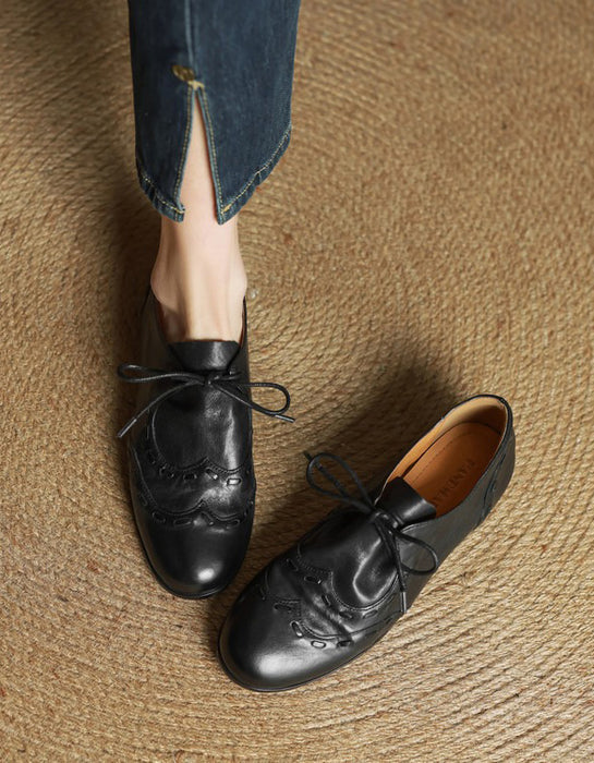 Handmade Brogue Style Oxford Shoes for Women