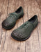 Handmade Comfortable Leather Woven Wide Toe Box Flats March Shoes Collection 2026 85.00