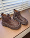 Handmade Comfortable Wide Toe Box Chunky Platform Boots Coffee, Obiono Oct Shoes Collection 2026, 85.00