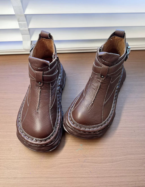Handmade Comfortable Wide Toe Box Chunky Platform Boots, Obiono Oct Shoes Collection 2026, 85.00
