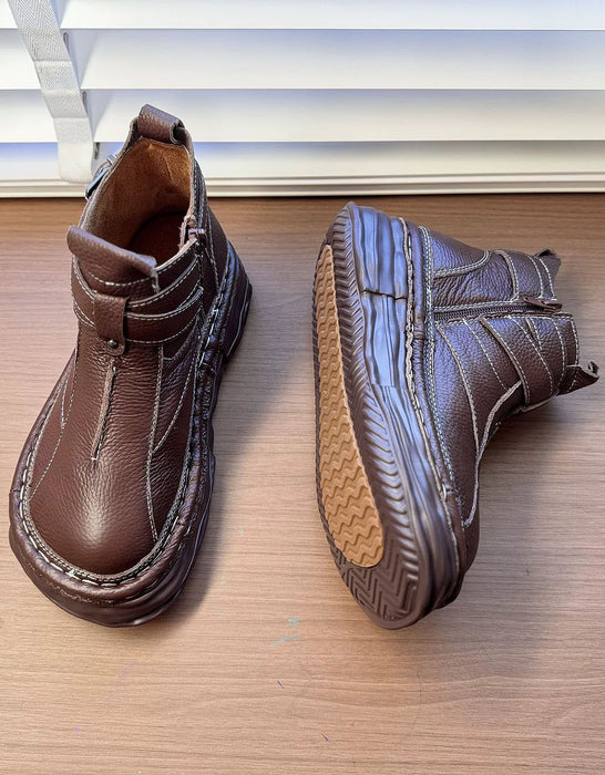 Handmade Comfortable Wide Toe Box Chunky Platform Boots, Obiono Oct Shoes Collection 2026, 85.00