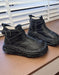 Handmade Comfortable Wide Toe Box Chunky Platform Boots Black, Obiono Oct Shoes Collection 2026, 85.00