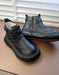 Handmade Comfortable Wide Toe Box Chunky Platform Boots Black, Obiono Oct Shoes Collection 2026, 85.00