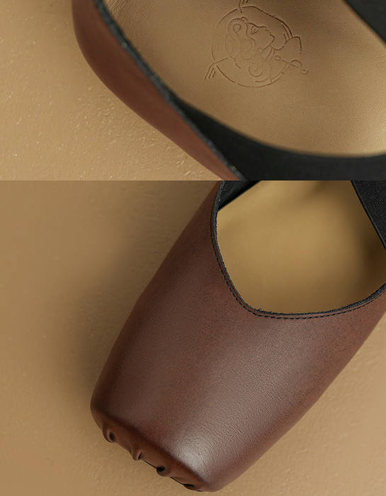 Handmade Cross-strap Square-toe Ballet Shoes( 35-42)