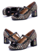 Big Size Shoes for Women Obiono Handmade Diamond Pattern Vintage T-strap Mary Janes Heels July Shoes Collection 2026 99.90