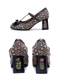 Big Size Shoes for Women Obiono Handmade Diamond Pattern Vintage T-strap Mary Janes Heels July Shoes Collection 2026 99.90