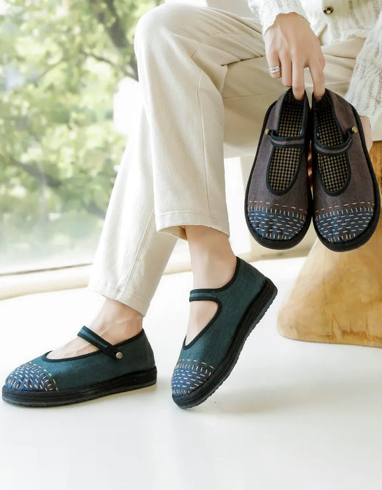 Handmade Embroidery Wide Toe Box Shoes, Soft Vegan Shoes Obiono July Shoes Collection 2026 81.8