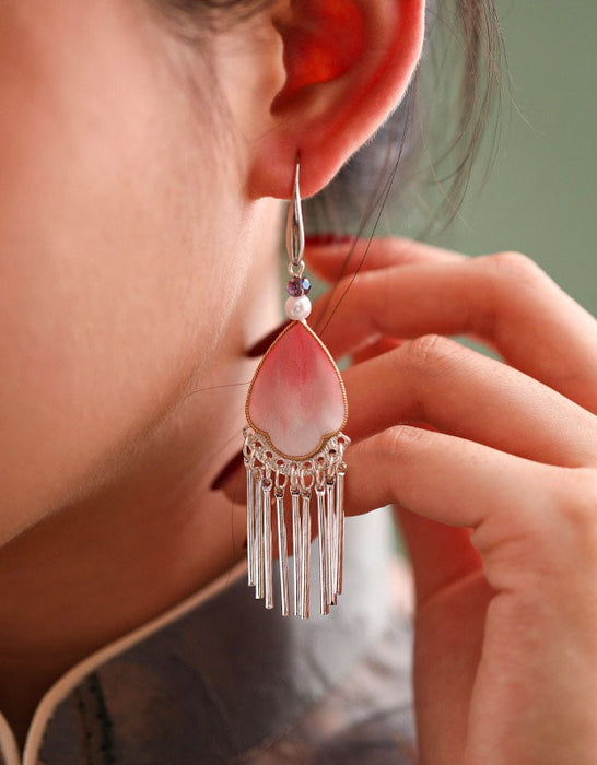 Handmade Ethnic Style Velvet Tassel Earrings