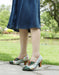 Obiono Big Size Shoes for Women Handmade Floral Print Lace-up Vintage Elegant Chunky Heels Mary Janes July Shoes Collection 2026 97.00