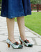 Obiono Big Size Shoes for Women Handmade Floral Print Lace-up Vintage Elegant Chunky Heels Mary Janes July Shoes Collection 2026 97.00