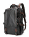 Handmade Genuine Leather Large Capacity Backpack for Men In Black