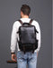 Handmade Genuine Leather Large Capacity Backpack for Men Try On