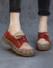 Handmade Knit Soft Sole Wide Toe Box Flat Shoes in red Jan Shoes Collection 2026 79.99