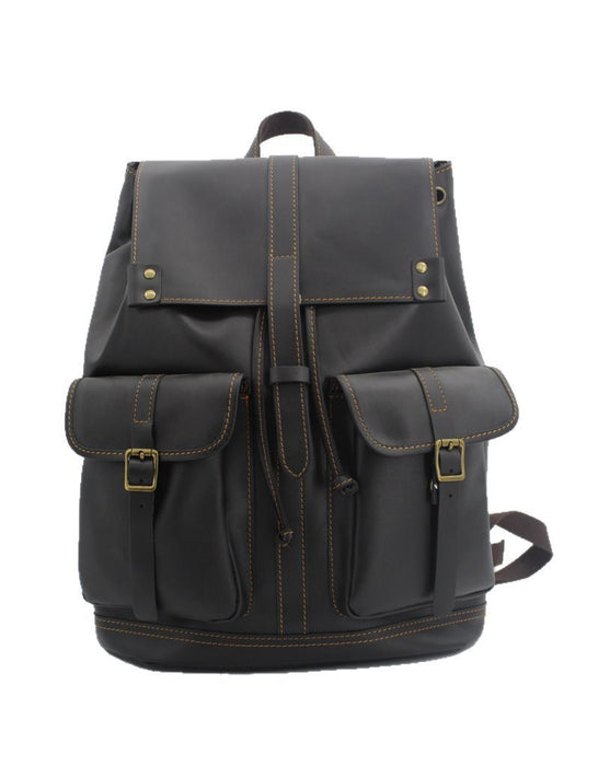 Handmade Large Capacity Leather Backpack for Men