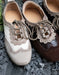 Handmade Leather Match Brogue Style Oxford Shoes Beige Feb Shoes Collection 2026 88.00
