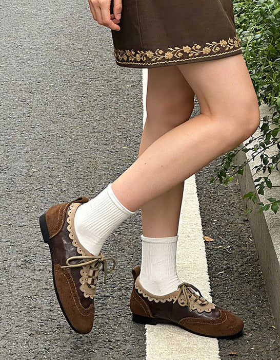 Handmade Leather Match Brogue Style Oxford Shoes Try on Feb Shoes Collection 2026 88.00