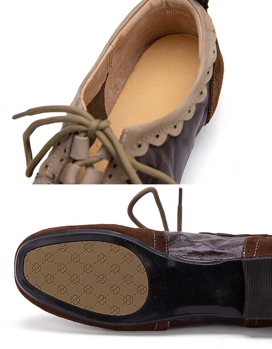 Handmade Leather Match Brogue Style Oxford Shoes Brown Feb Shoes Collection 2026 88.00