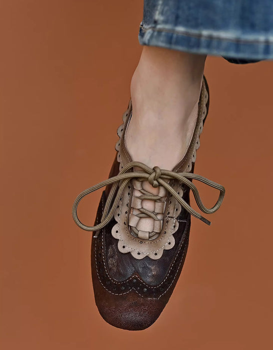 Handmade Leather Match Brogue Style Oxford Shoes Jan Shoes Collection 2026 96.00