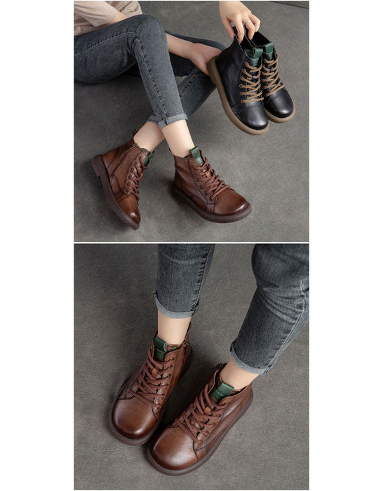 Handmade Leather Soft Sole Wide Toe Box Boots