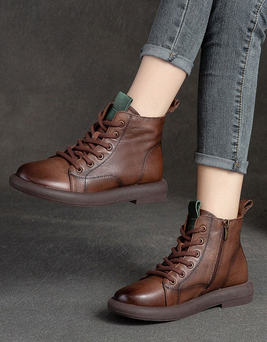 Handmade Leather Soft Sole Wide Toe Box Boots