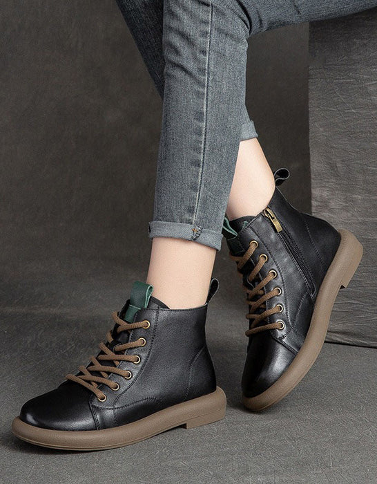 Handmade Leather Soft Sole Wide Toe Box Boots