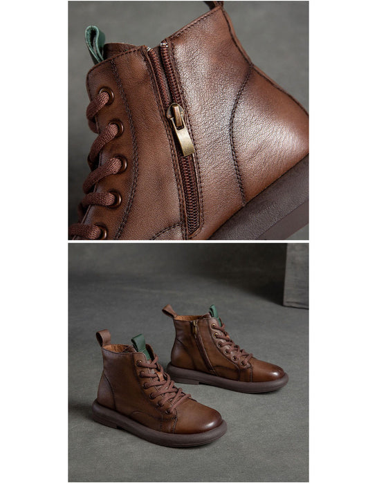 Handmade Leather Soft Sole Wide Toe Box Boots