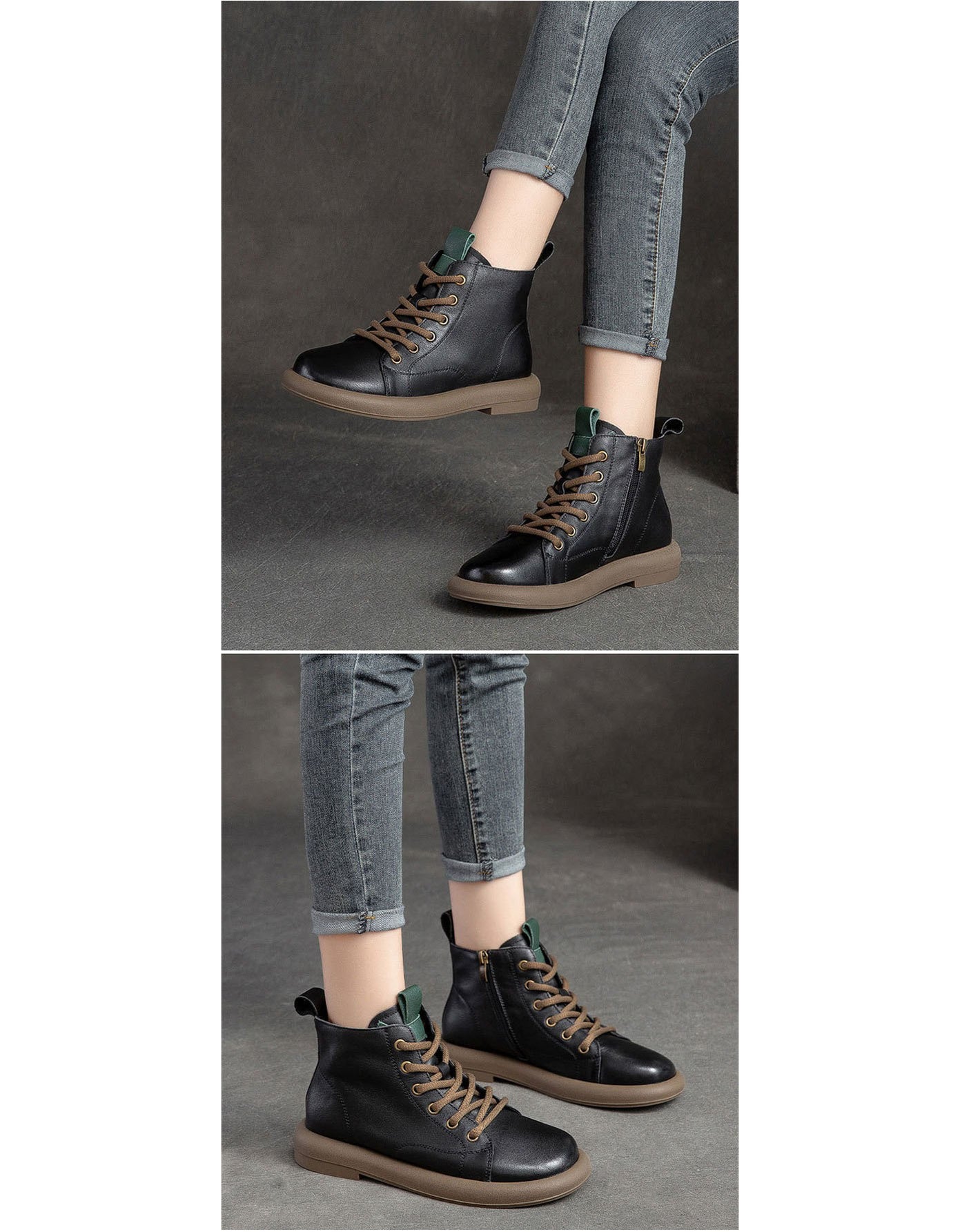 Handmade Leather Soft Sole Wide Toe Box Boots — Obiono