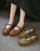 Handmade Leather Woven Ankle Strap Flat Pumps Mary Janes Shoes Obiono July Shoes Collection 2026 88.00